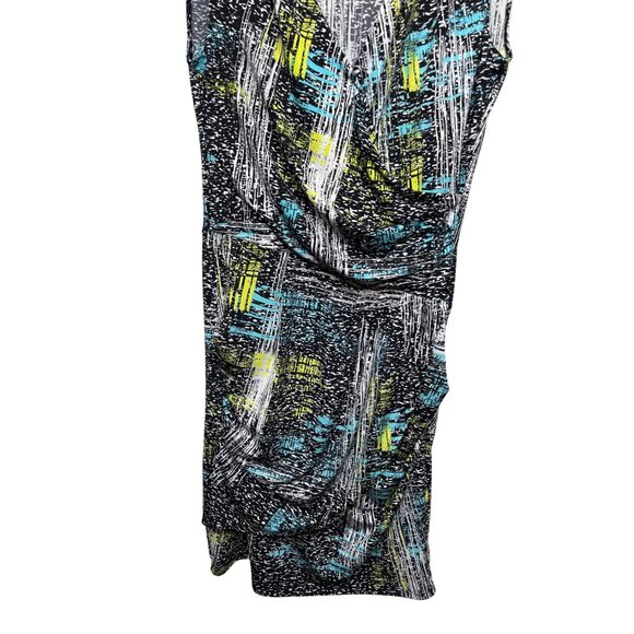 BCBGMAXAZRIA Abstract Print Ruched Sheath Dress XS - Picture 3 of 14